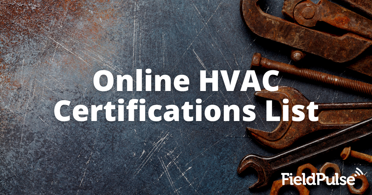Online HVAC Certifications List