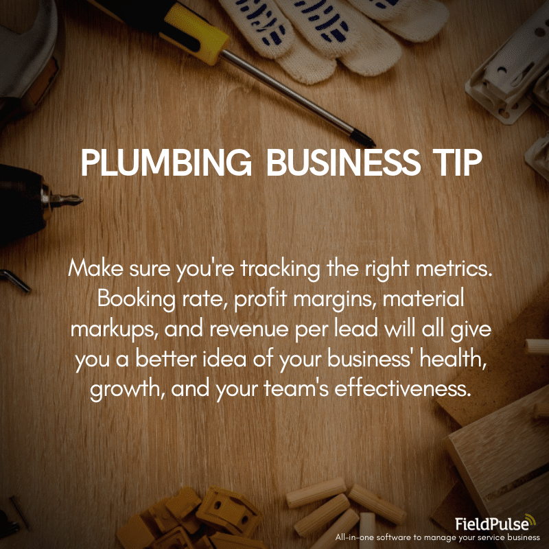 Plumbing Business Tip Metrics