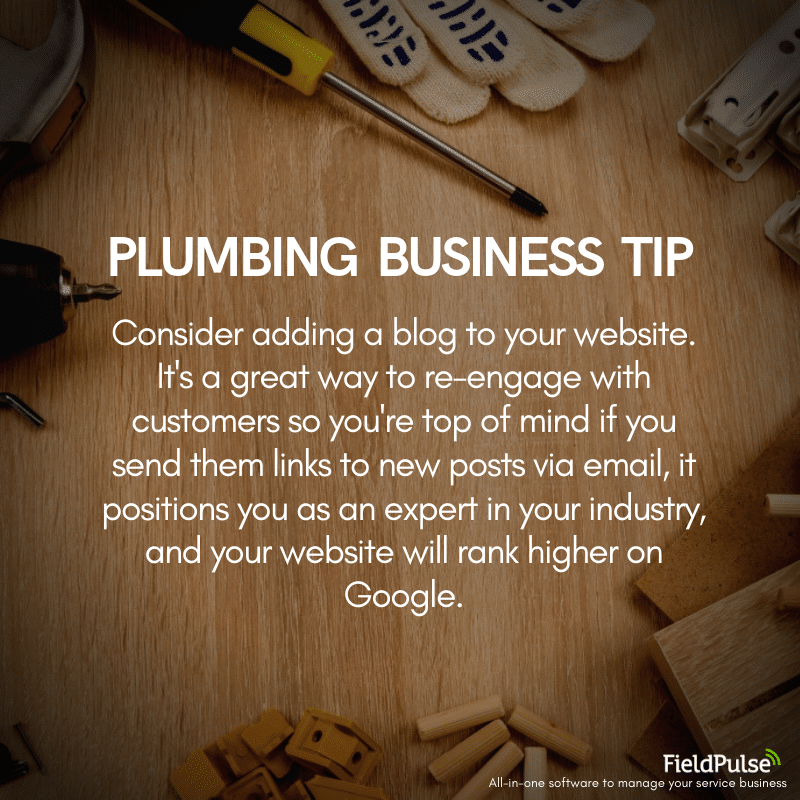 Plumbing Business Tip Blogging