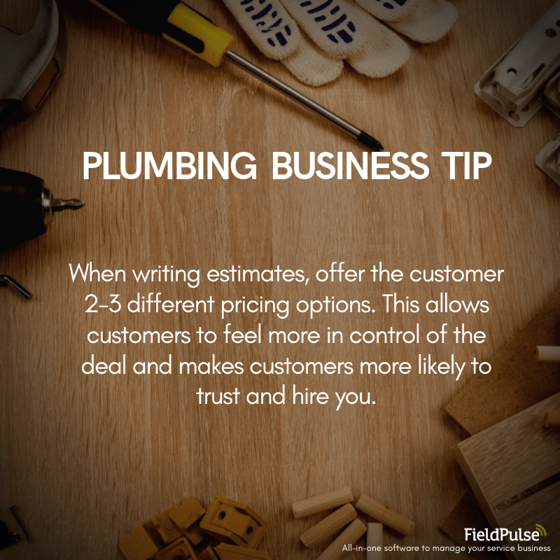 Plumbing Business Tip Estimates